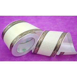 POHŘEBNÍ PÁSEK 80mmx50yd TISK*KRÉMOVÁ