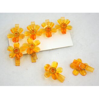 OZDOBNÝ KOLÍČEK AKRYL KVĚT 3,5cm 8ks*MIX BAREV