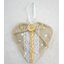 ZÁVĚS SRDCE TEXTIL 11cm*PŘÍRODNÍ