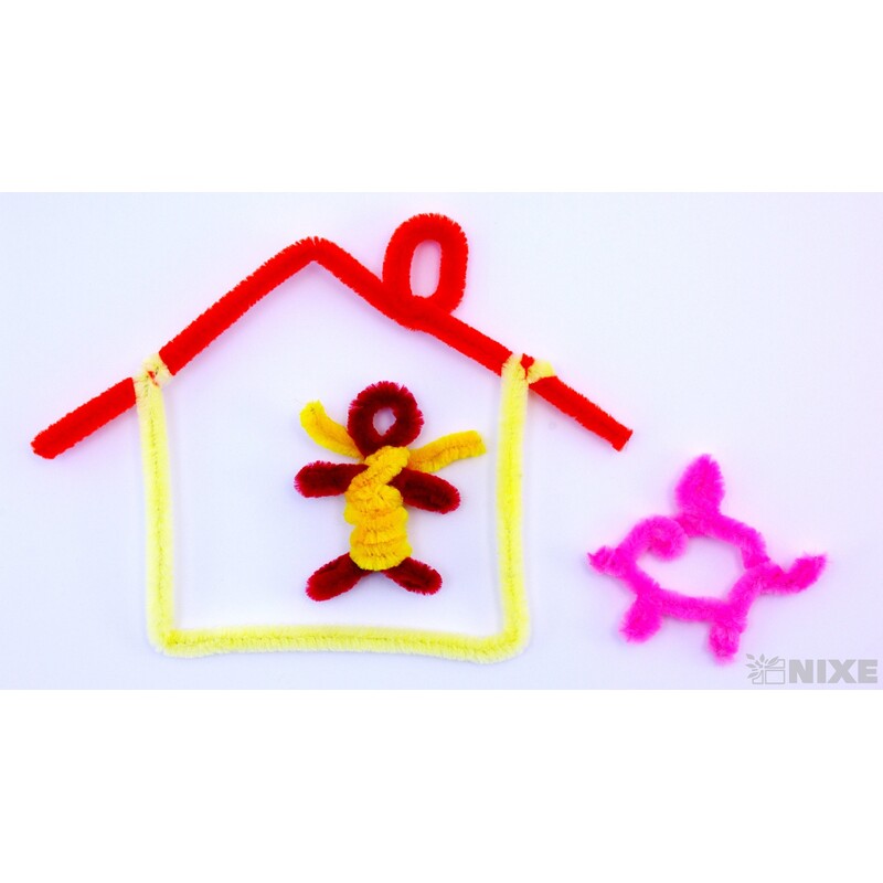 DRÁTEK ŽINYLKA 8mmx31cm 100ks*ČERVENÁ