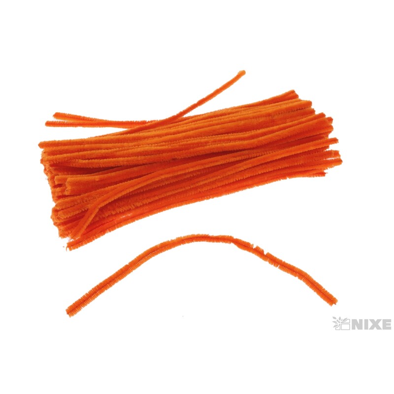 DRÁTEK ŽINYLKA 8mmx31cm 100ks*ORANŽOVÁ