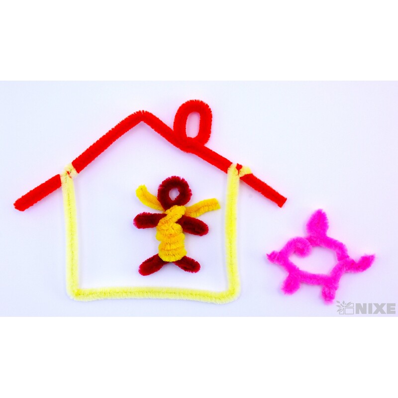 DRÁTEK ŽINYLKA 8mmx31cm 100ks*ORANŽOVÁ