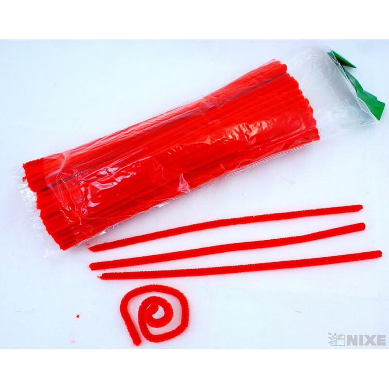 DRÁTEK ŽINYLKA 8mmx31cm 100ks*ORANŽOVÁ TM.