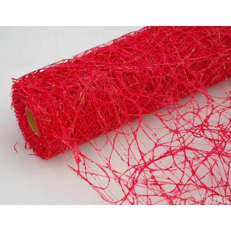 ROLE SISAL METAL 53cmx10yd*ČERVENÁ