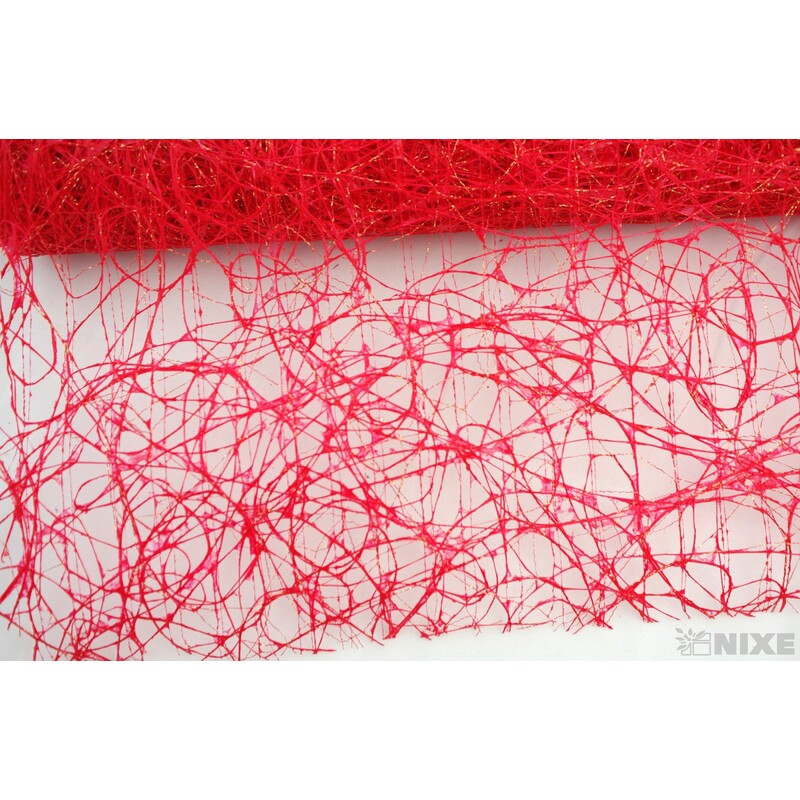 ROLE SISAL METAL 53cmx10yd*ČERVENÁ