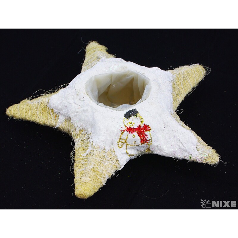 HVĚZDA STOJAN SISAL 25x7cm