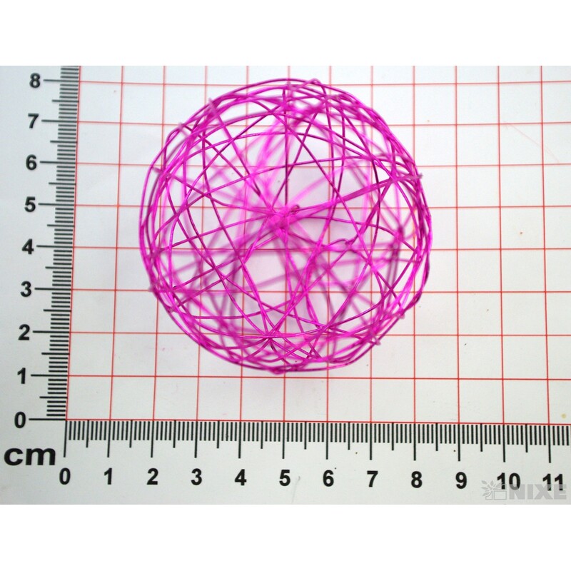 KOULE DRÁTEK 6cm 6ks*RŮŽOVÁ