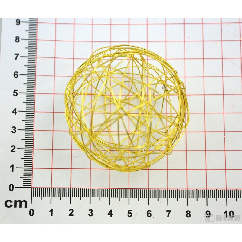 KOULE DRÁTEK 6cm 6ks*ZLATÁ