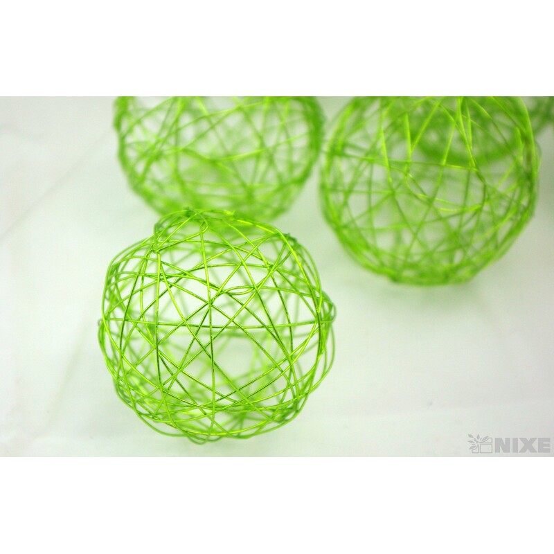 KOULE DRÁTEK 6cm 6ks*ZELENÁ