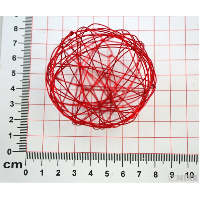 KOULE DRÁTEK 6cm 6ks*ČERVENÁ