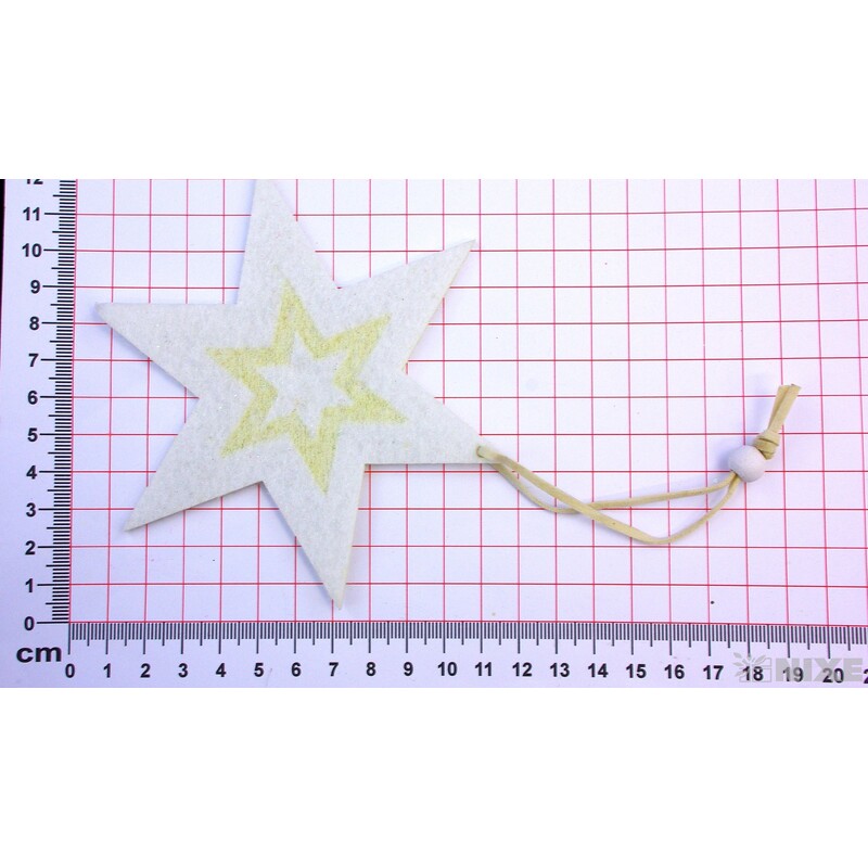 ZÁVĚS HVĚZDIČKA FILC 11x18cm*MIX BAREV