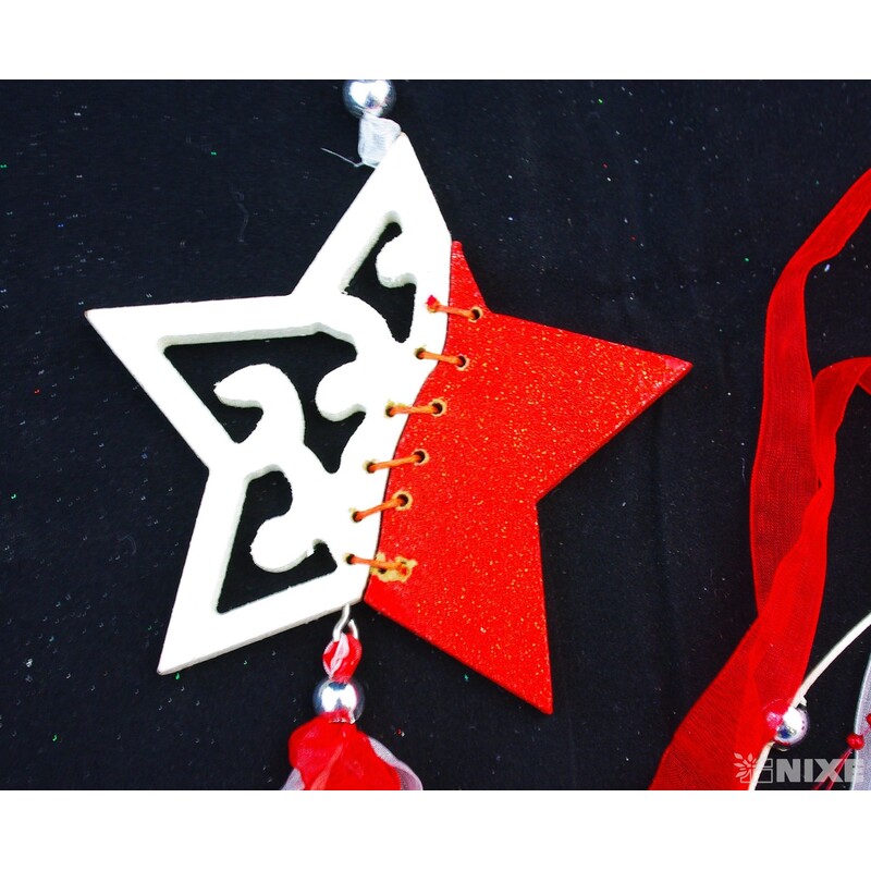 ZÁVĚS HVĚZDA 3ks 11cm*MIX BAREV