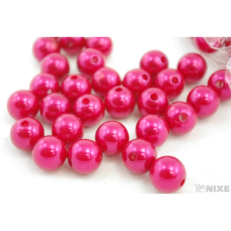 KORÁLKY 12mm cca 62ks*ČERVENÁ