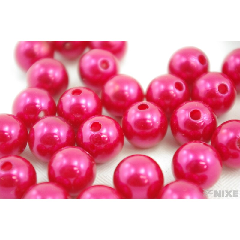 KORÁLKY 12mm cca 62ks*ČERVENÁ