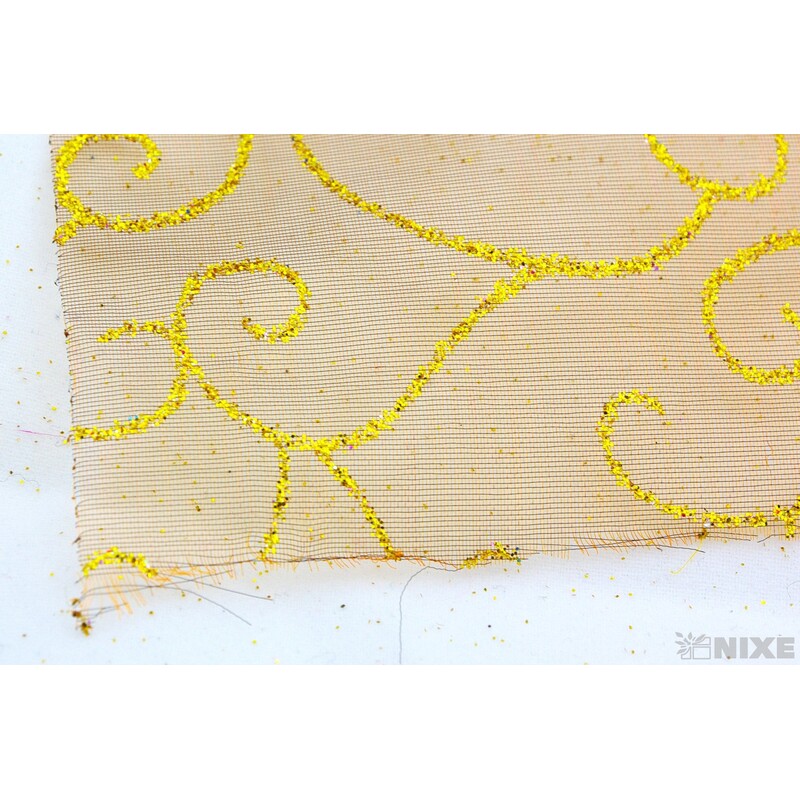 ORGANZA VZ.ORN. 40cmx5yd*HNĚDÁ