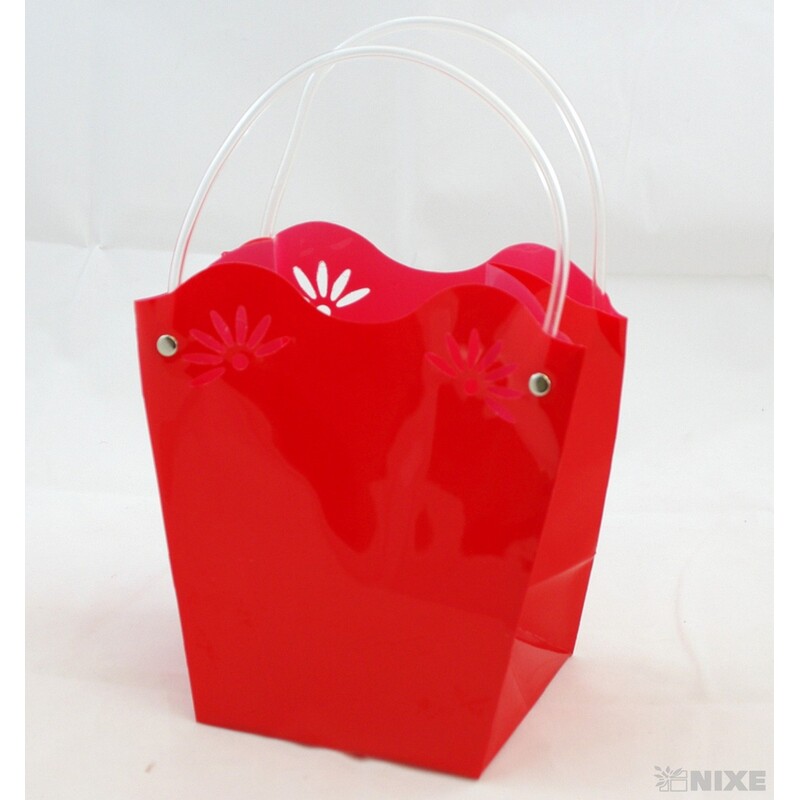 TAŠKA PLAST 18x19x12cm*ČERVENÁ 12 V+