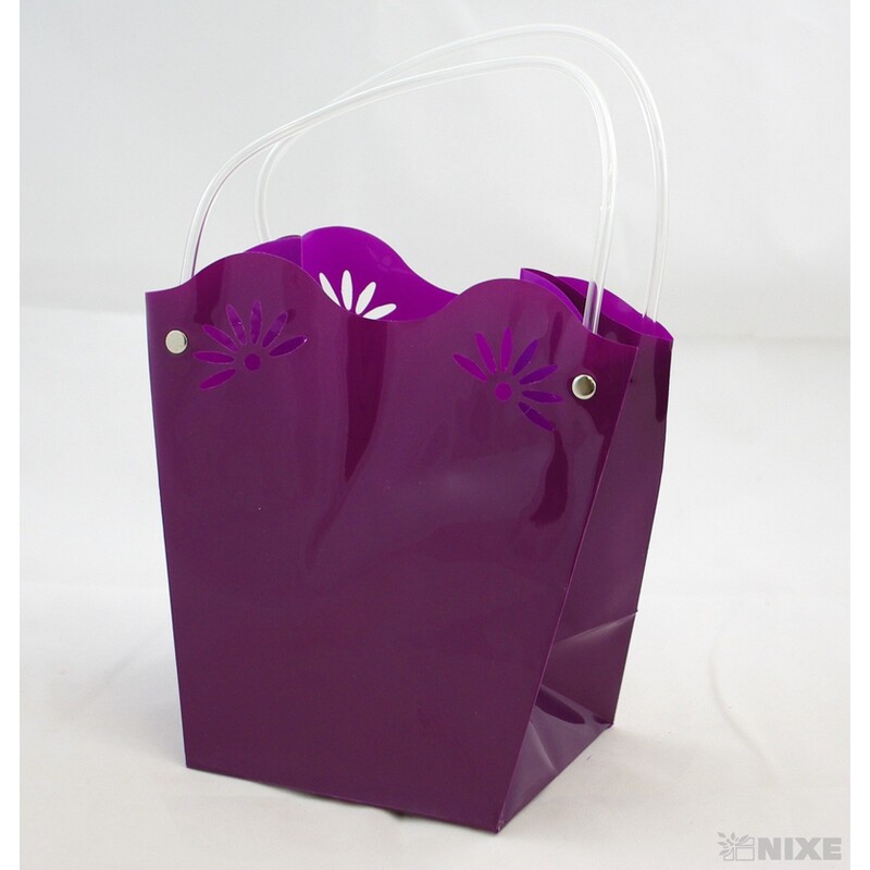 TAŠKA PLAST 18x19x12cm*FIALOVÁ TM. 15 V+