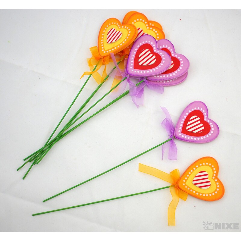 ZÁPICH SRDCE 6x26cm*MIX BAREV