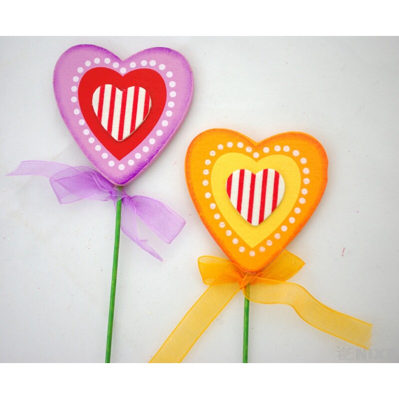 ZÁPICH SRDCE 6x26cm*MIX BAREV