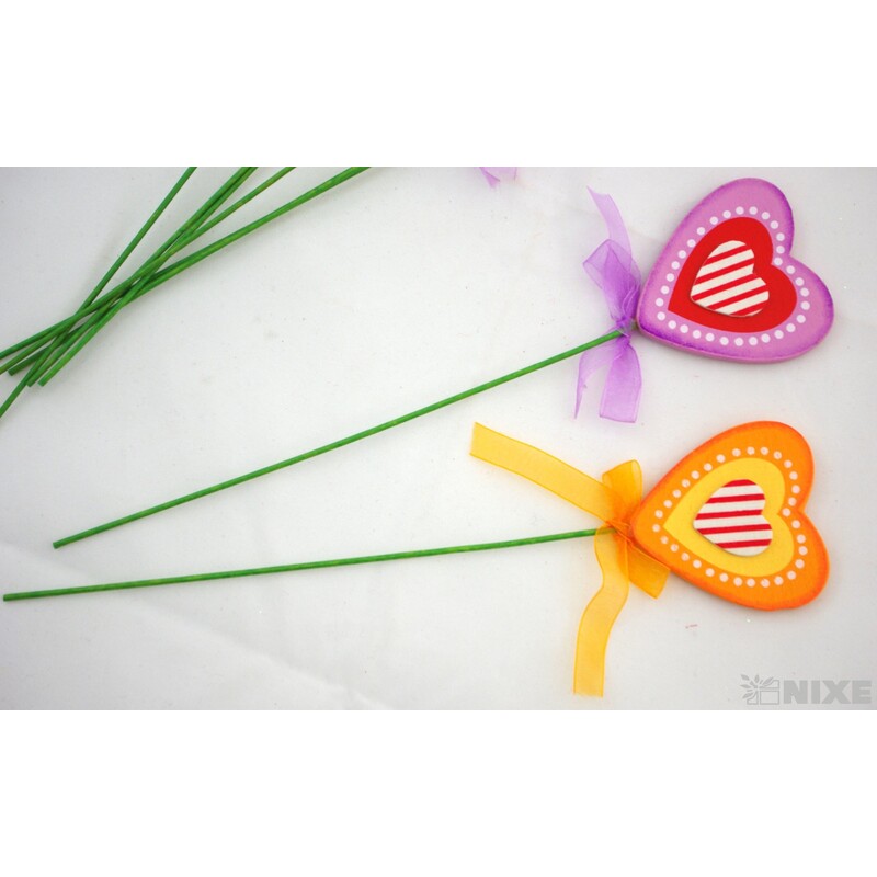 ZÁPICH SRDCE 6x26cm*MIX BAREV