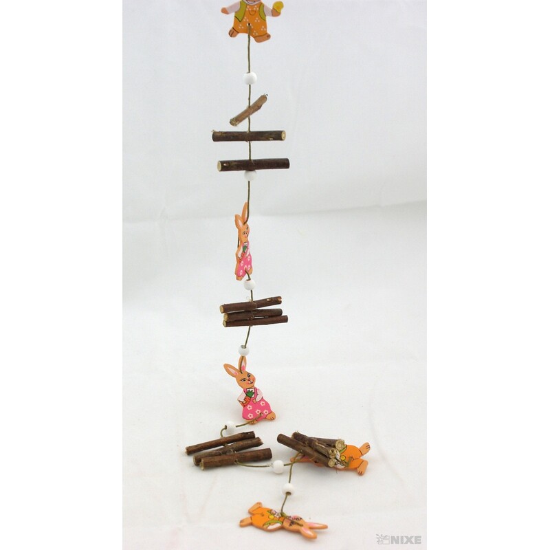 GIRLANDA ZAJÍC 5x105cm*HNĚDÁ