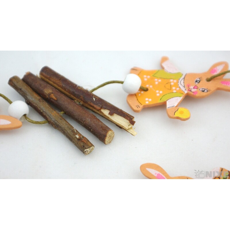 GIRLANDA ZAJÍC 5x105cm*HNĚDÁ