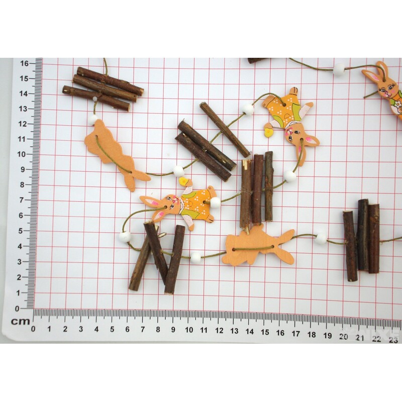 GIRLANDA ZAJÍC 5x105cm*HNĚDÁ