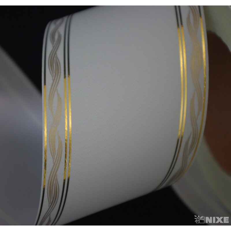 POHŘEBNÍ PÁSEK 80mmx50yd TISK*KRÉMOVÁ