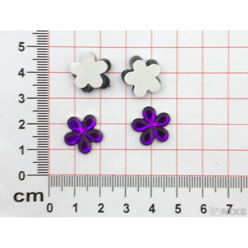 KVÍTEK AKRYL 1,5cm 100ks NALEPOVACÍ*FIALOVÁ