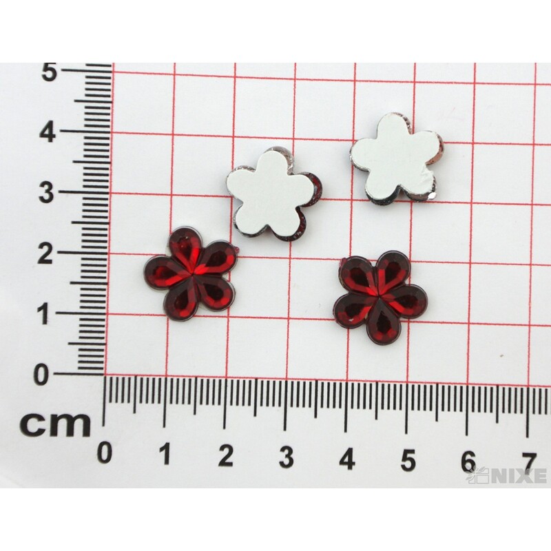 KVÍTEK AKRYL 1,5cm 100ks NALEPOVACÍ*BORDOVÁ