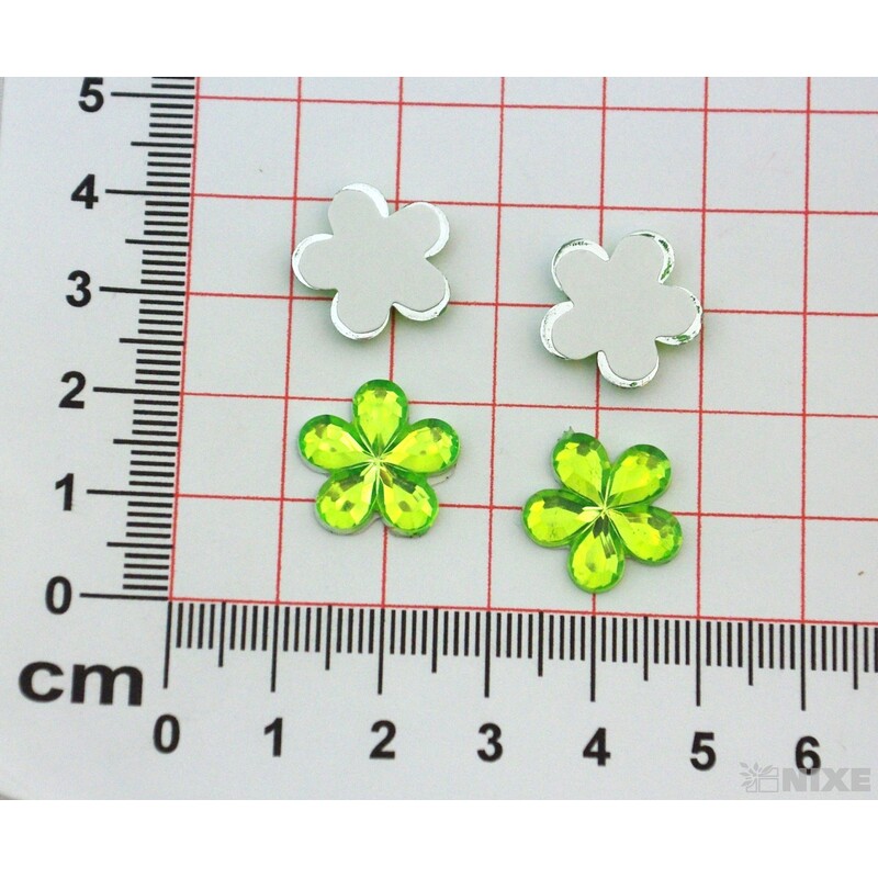 KVÍTEK AKRYL 1,5cm 100ks NALEPOVACÍ*ZELENÁ SV.