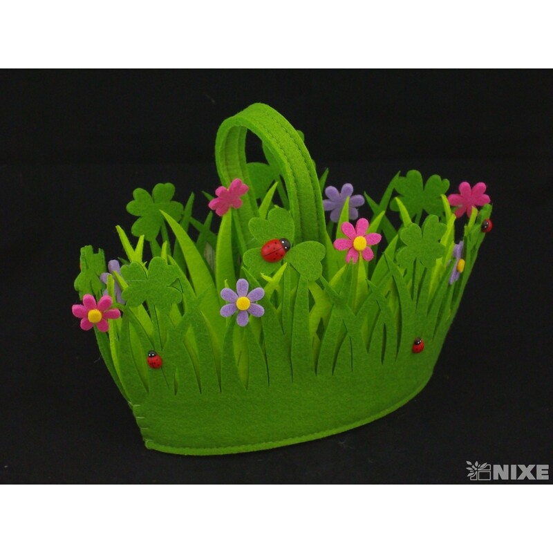 KOŠ FILC 12x18cm*ZELENÁ