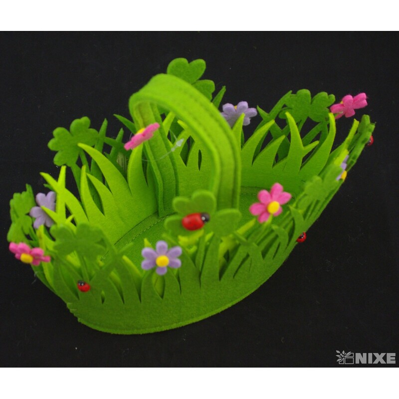 KOŠ FILC 12x18cm*ZELENÁ