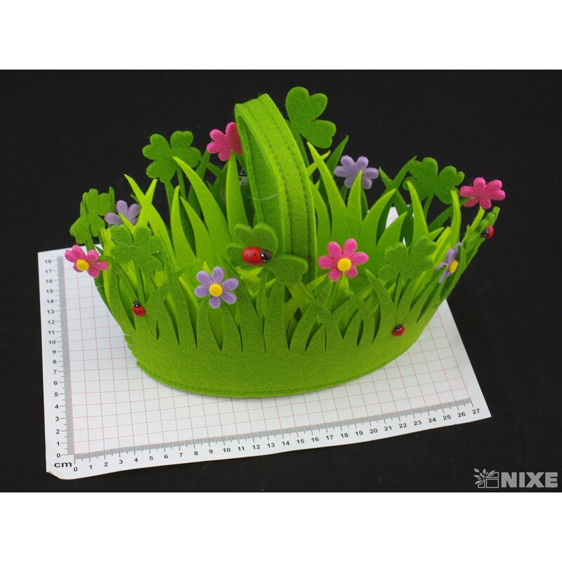 KOŠ FILC 12x18cm*ZELENÁ