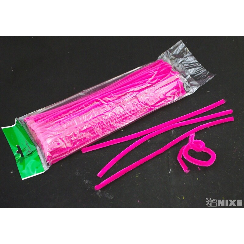 DRÁTEK ŽINYLKA 8mmx31cm 100ks*RŮŽOVÁ TM.