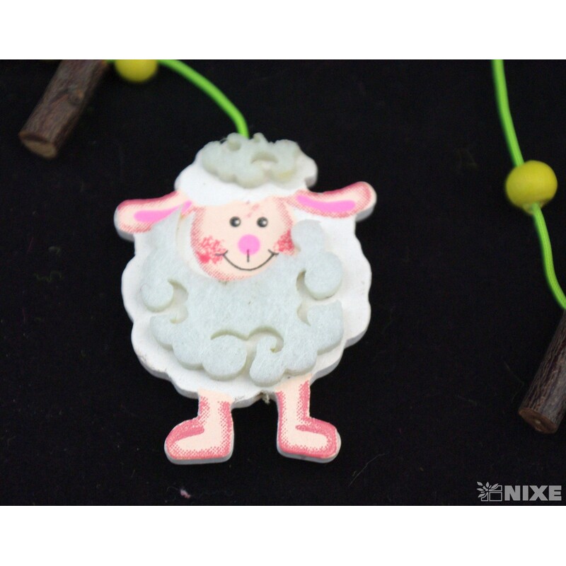 GIRLANDA OVEČKA 5x74cm*BÍLÁ