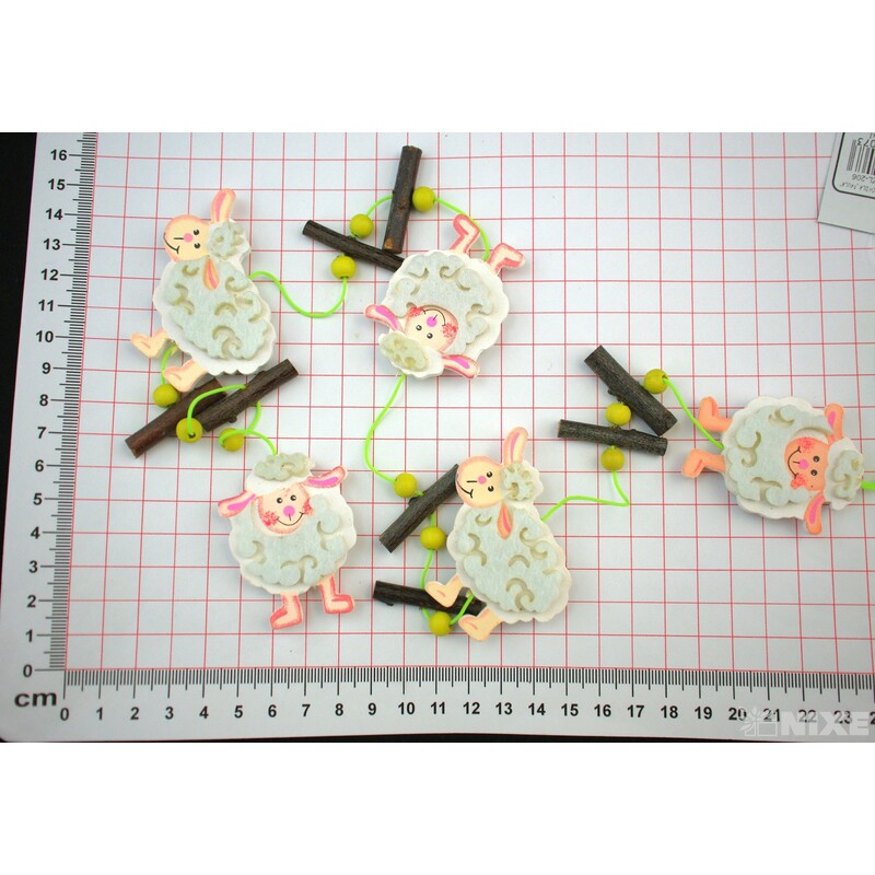 GIRLANDA OVEČKA 5x74cm*BÍLÁ