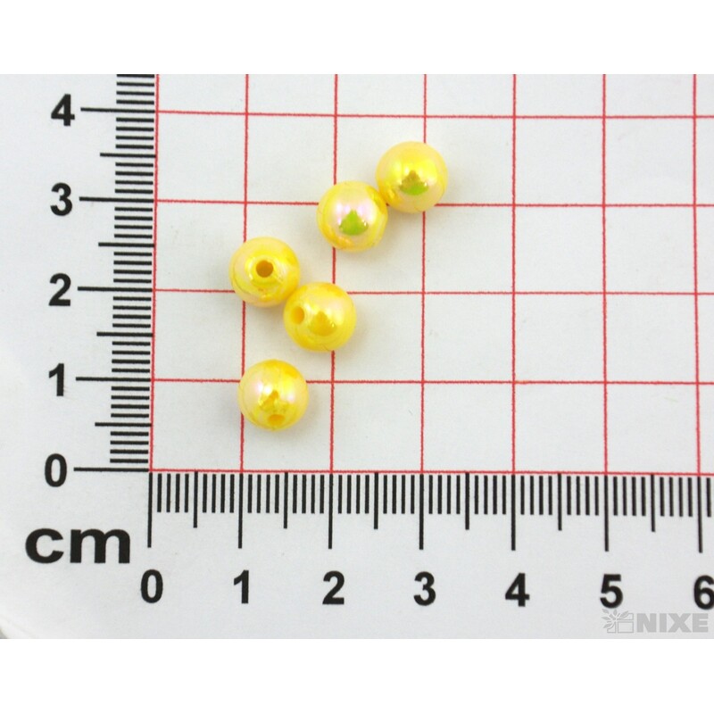 KORÁLKY 8mm cca 208ks*ŽLUTÁ