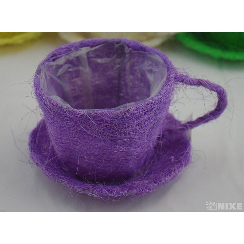 ŠÁLEK SISAL 9x10cm*MIX BAREV