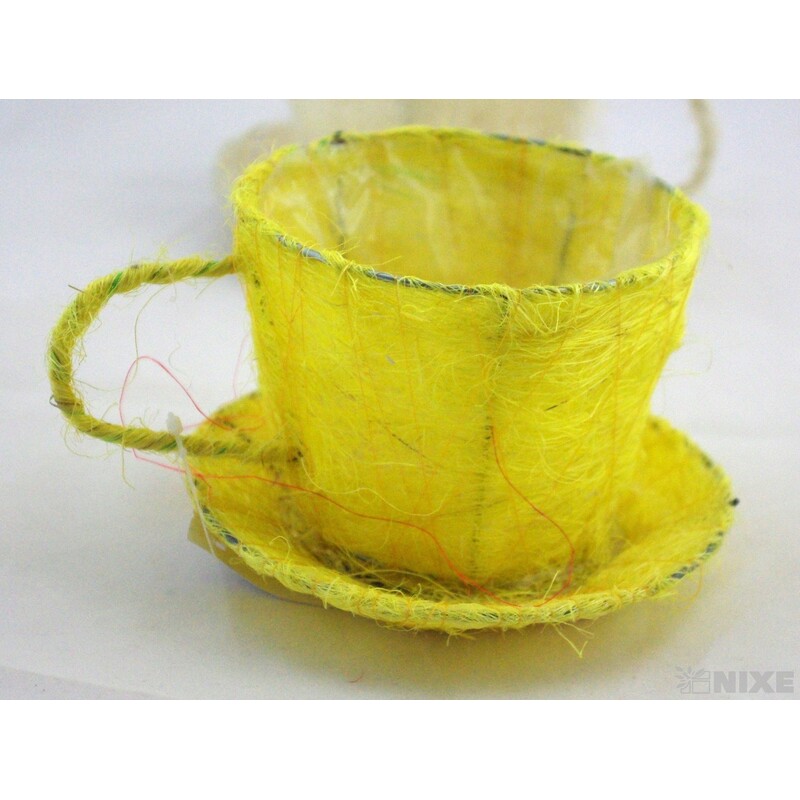 ŠÁLEK SISAL 9x10cm*MIX BAREV