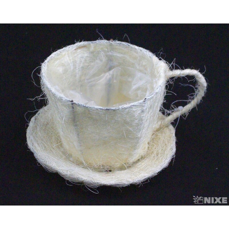 ŠÁLEK SISAL 9x10cm*MIX BAREV