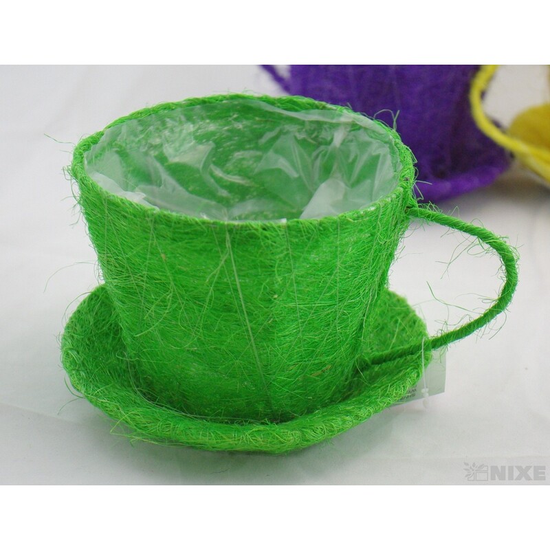 ŠÁLEK SISAL 11x11cm*MIX BAREV