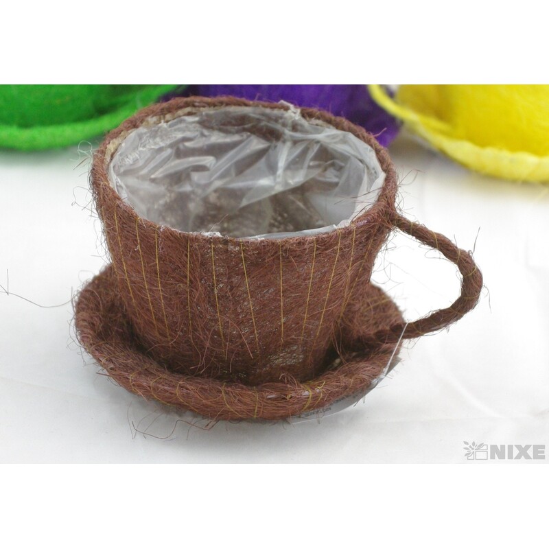 ŠÁLEK SISAL 11x11cm*MIX BAREV