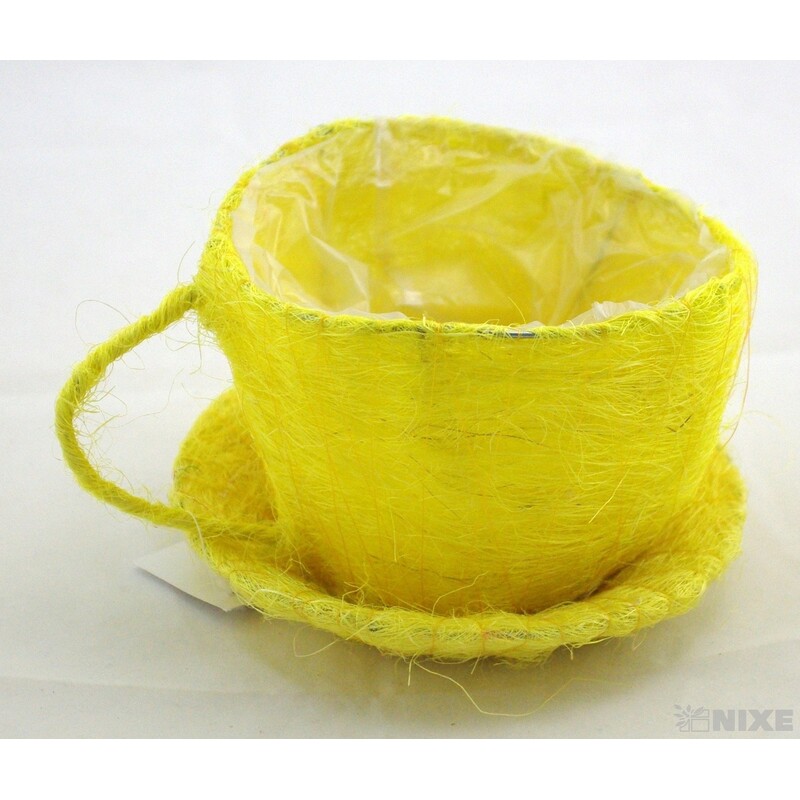 ŠÁLEK SISAL 11x11cm*MIX BAREV