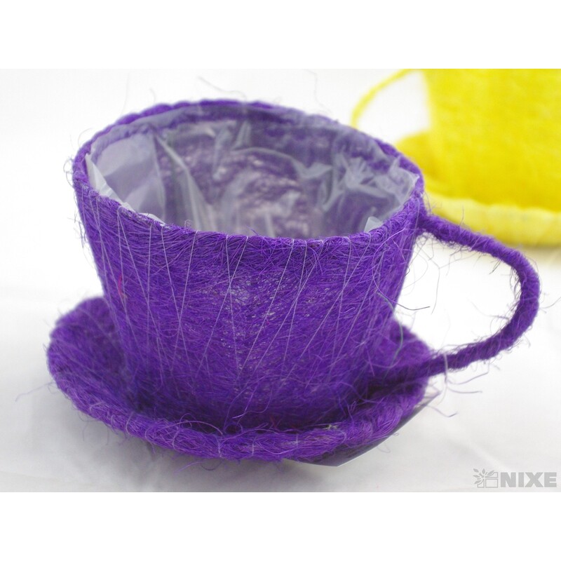 ŠÁLEK SISAL 11x11cm*MIX BAREV