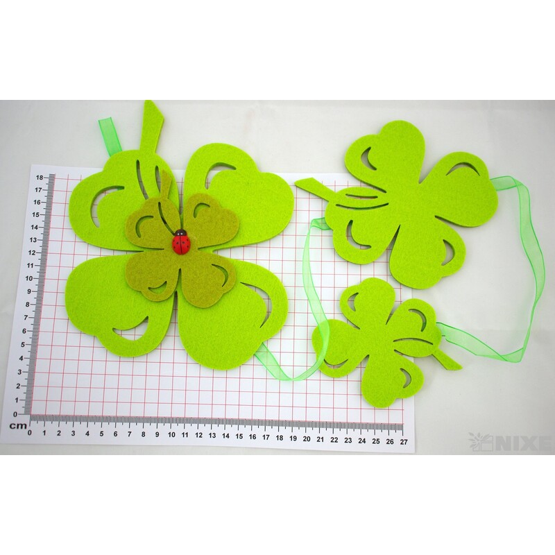 GIRLANDA FILC ČTYŘLÍSTEK 13x80cm