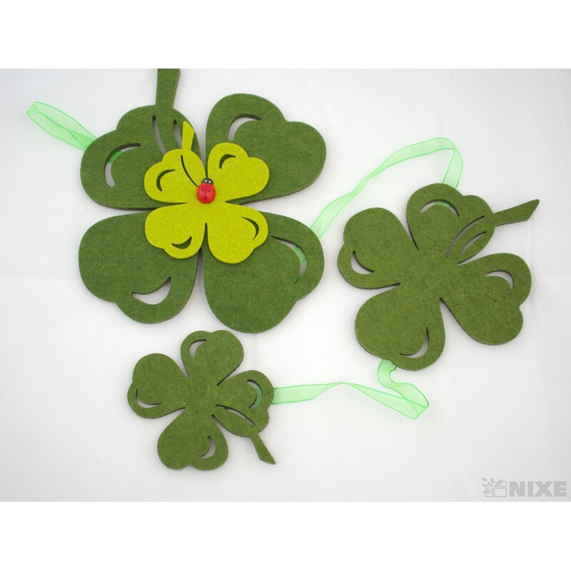 GIRLANDA FILC ČTYŘLÍSTEK 13x80cm