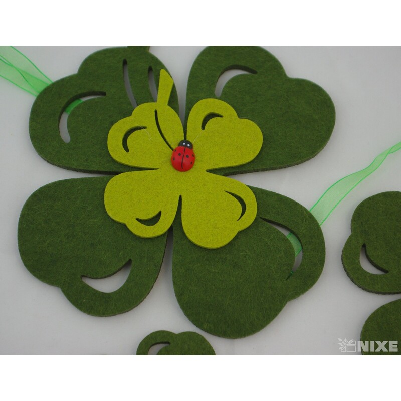 GIRLANDA FILC ČTYŘLÍSTEK 13x80cm