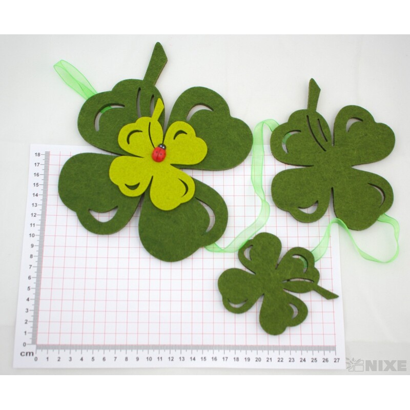 GIRLANDA FILC ČTYŘLÍSTEK 13x80cm