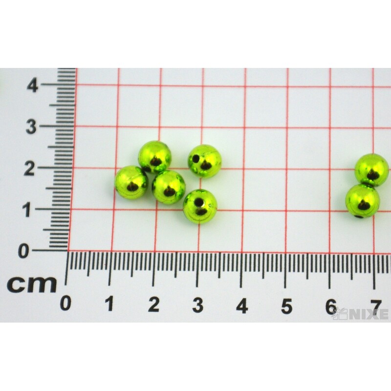 KORÁLKY 8mm cca 208ks METAL*ZELENÁ